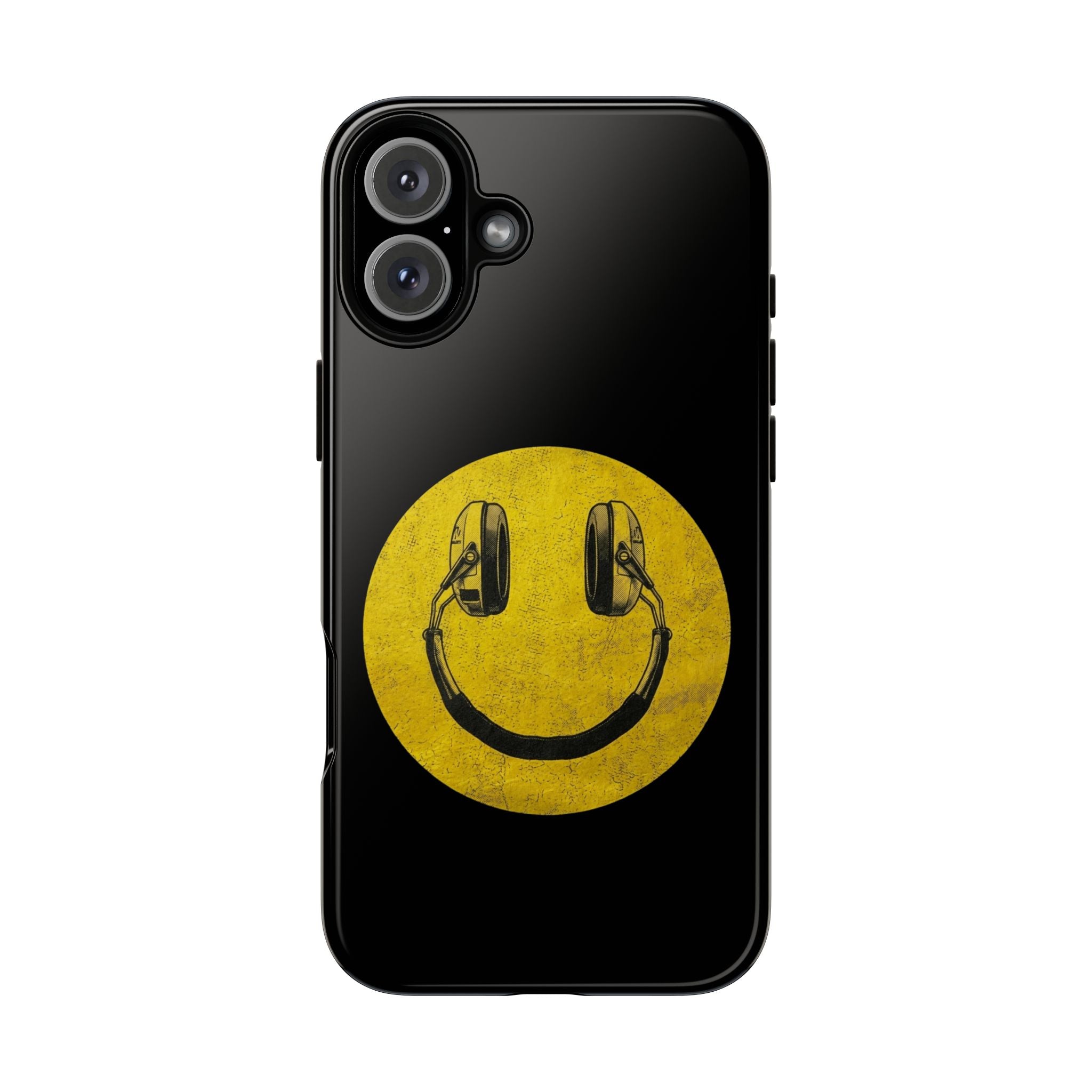 Range Smiley Face Black Protective Phone Case