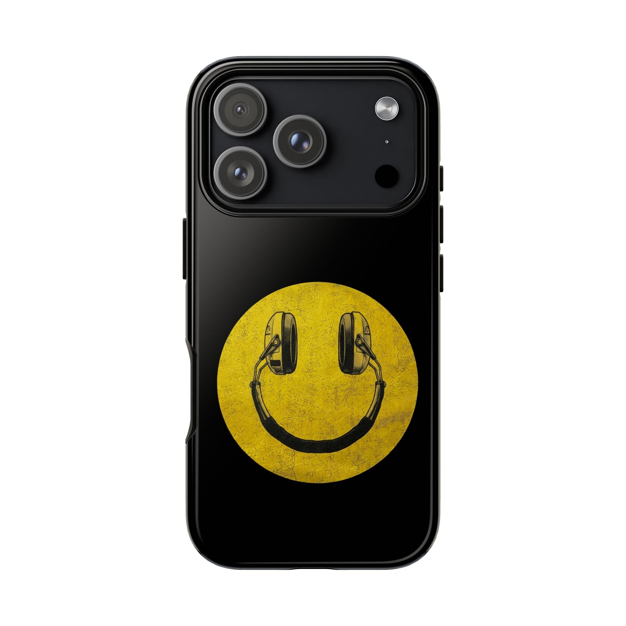 Range Smiley Face Black Protective Phone Case