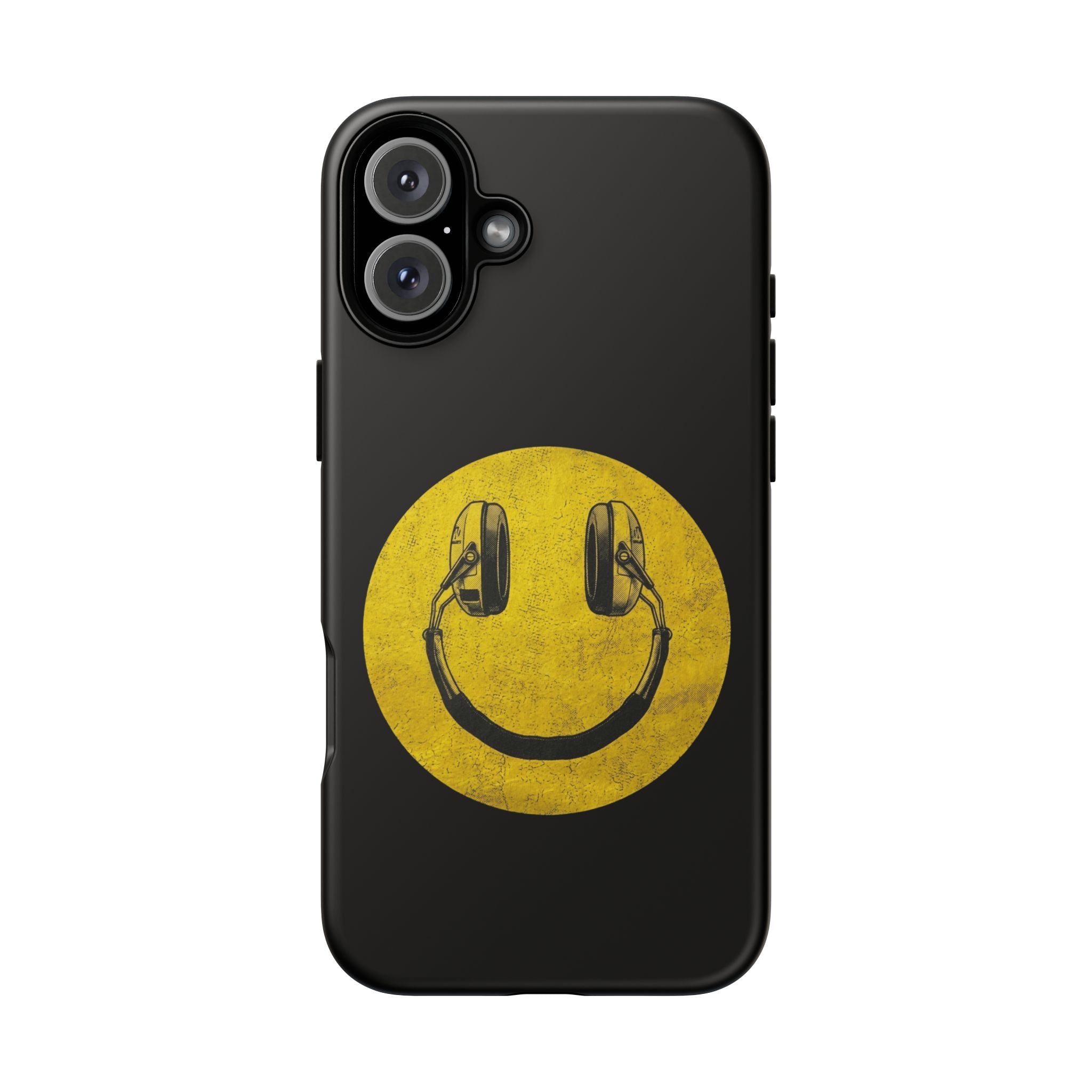 Range Smiley Face Black Protective Phone Case