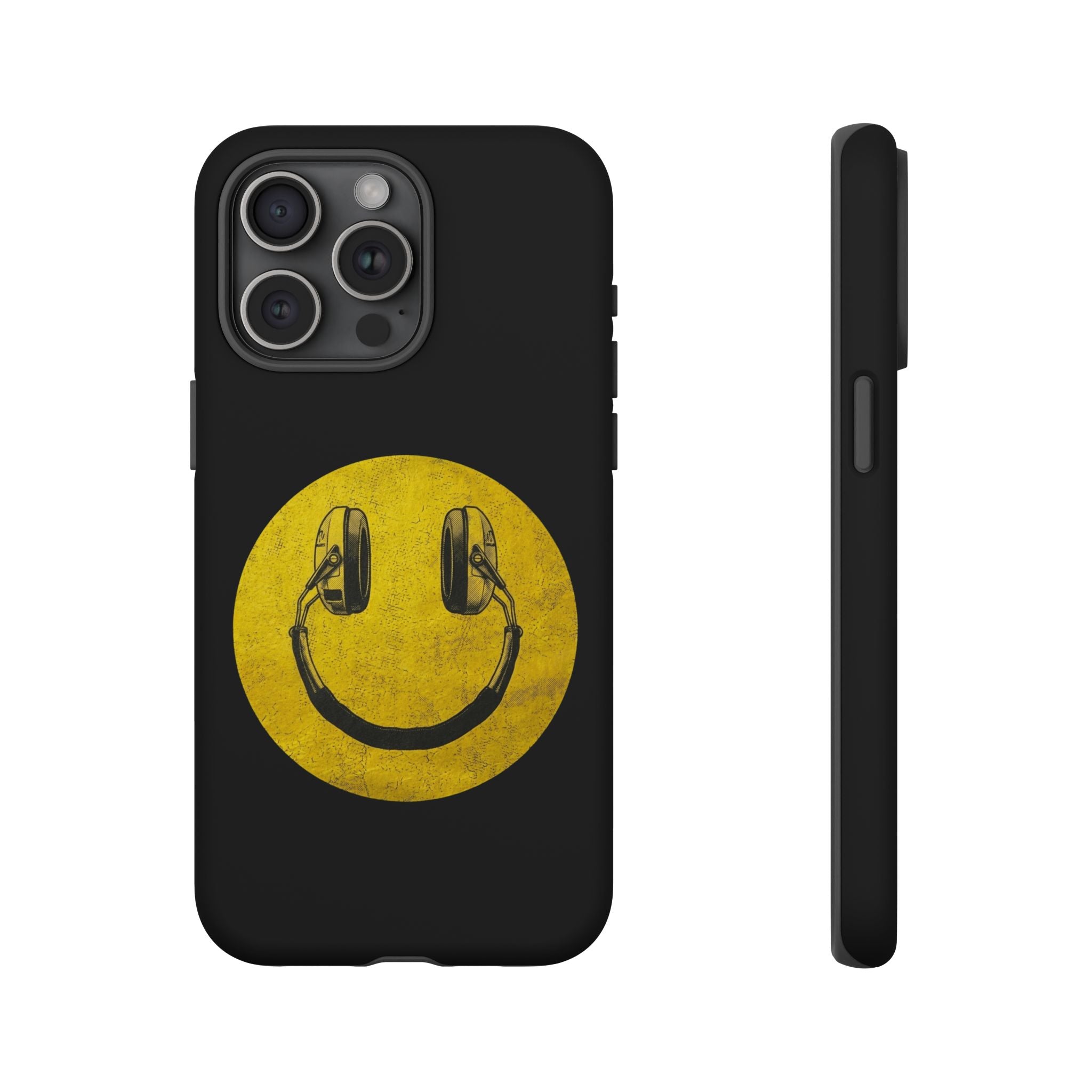 Range Smiley Face Black Protective Phone Case