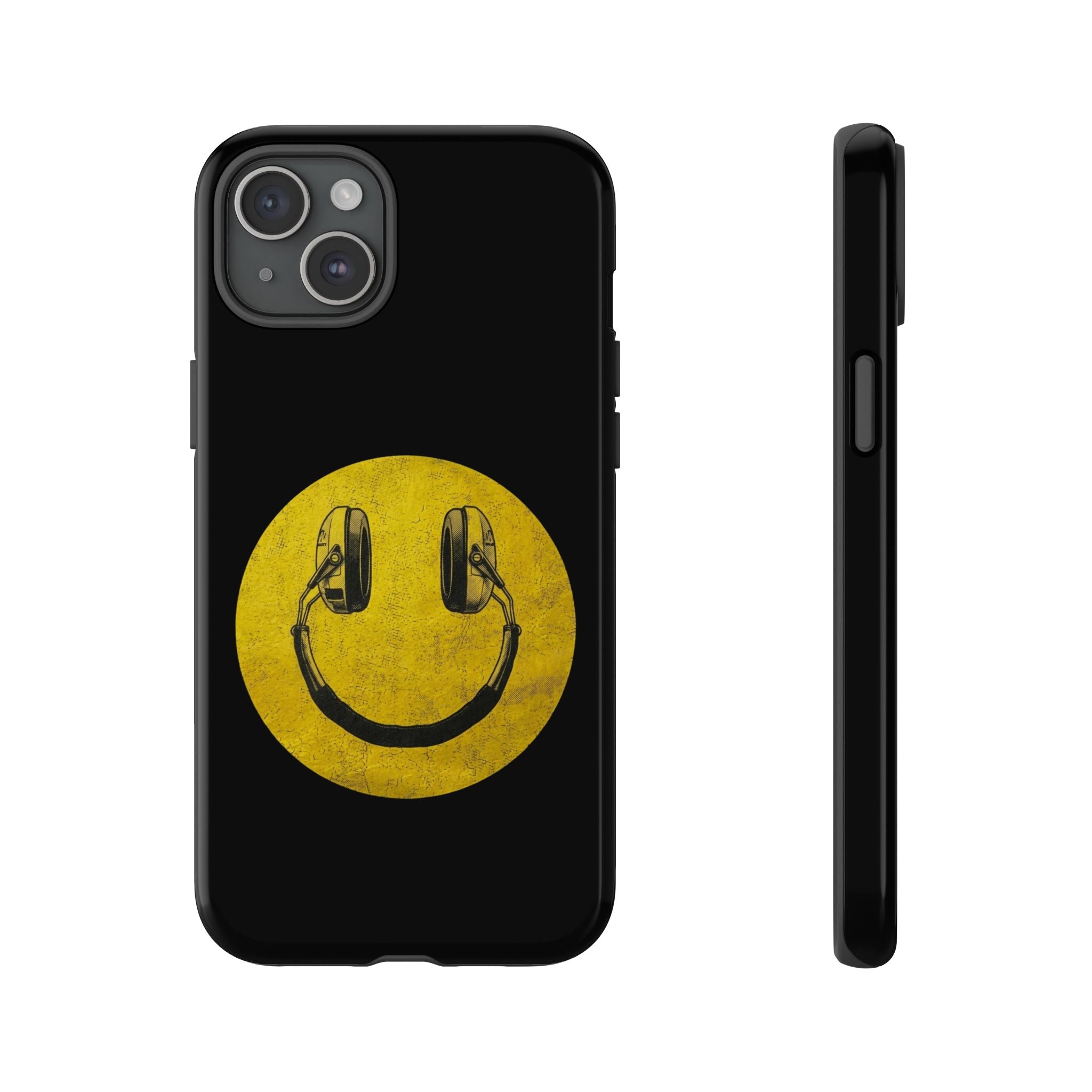 Range Smiley Face Black Protective Phone Case