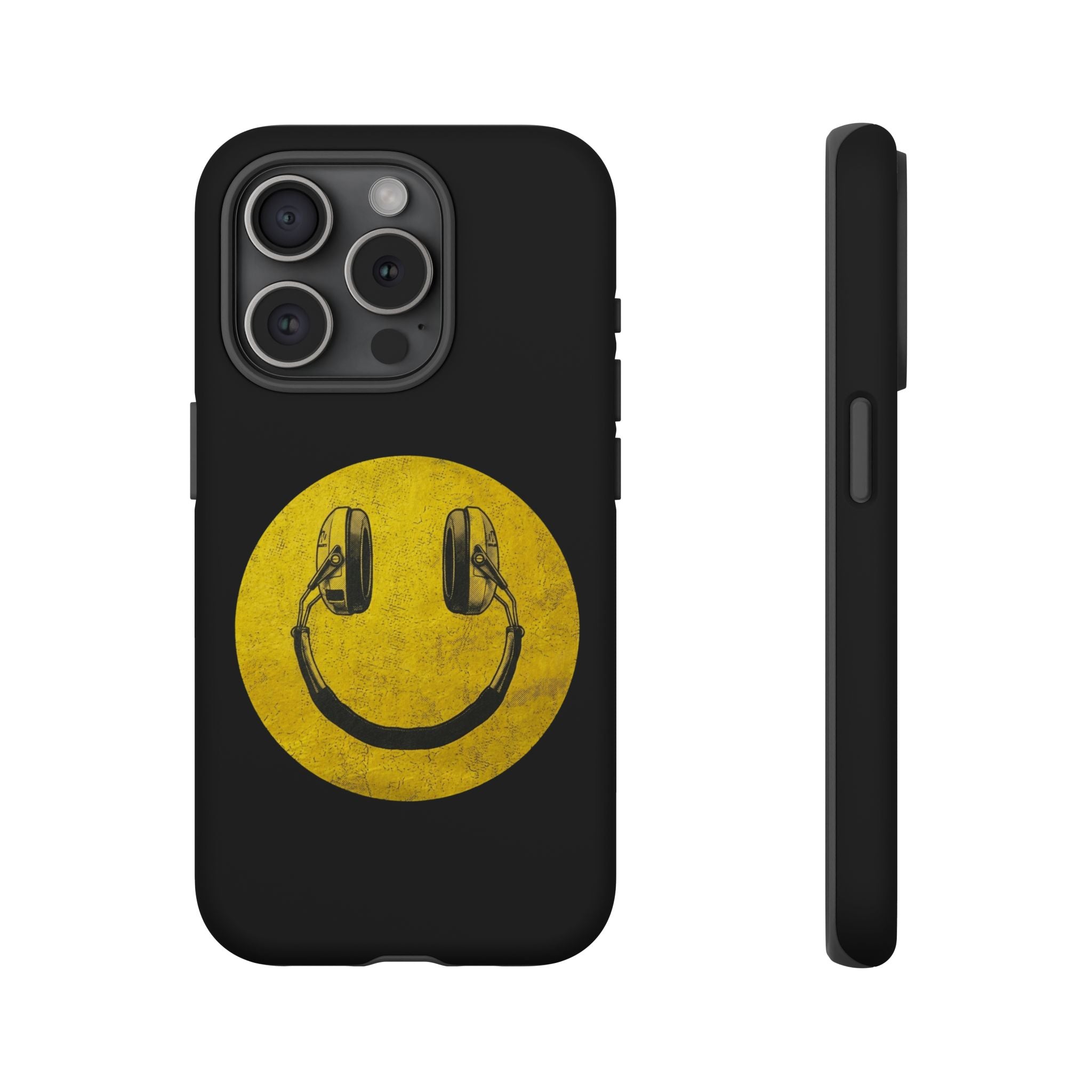 Range Smiley Face Black Protective Phone Case