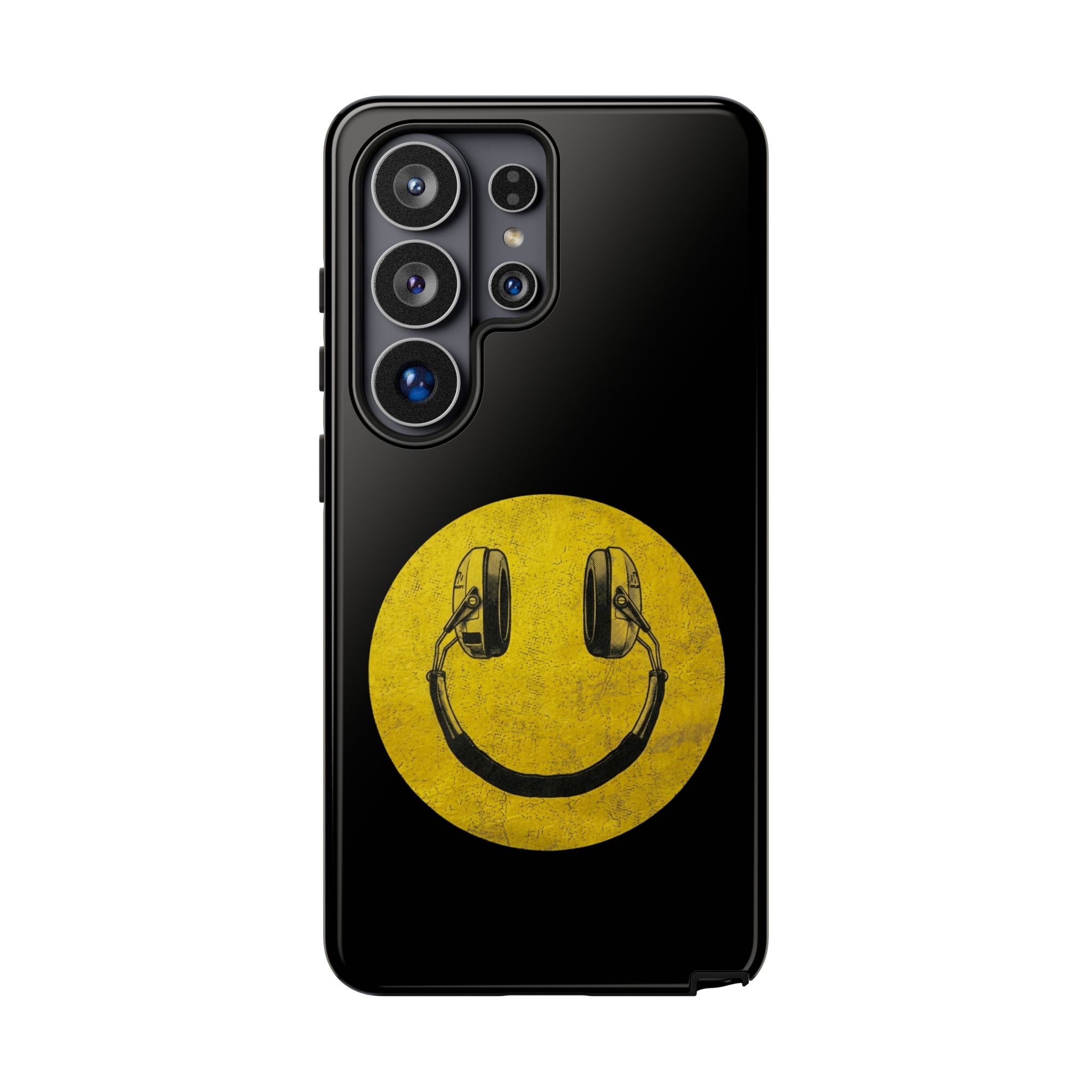 Range Smiley Face Black Protective Phone Case