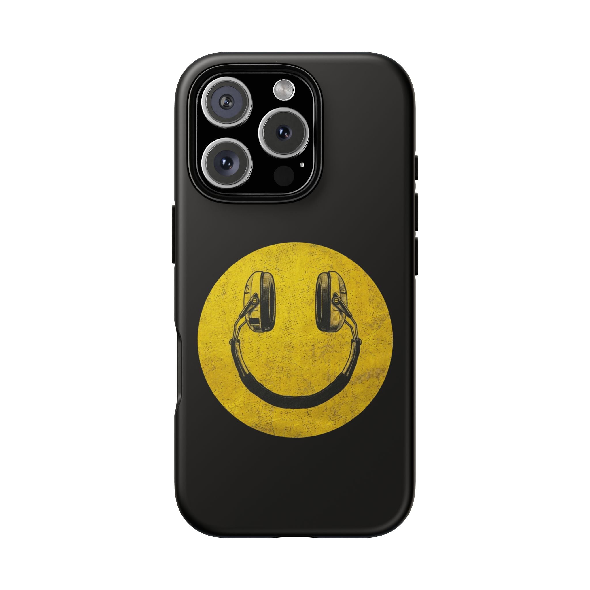 Range Smiley Face Black Protective Phone Case