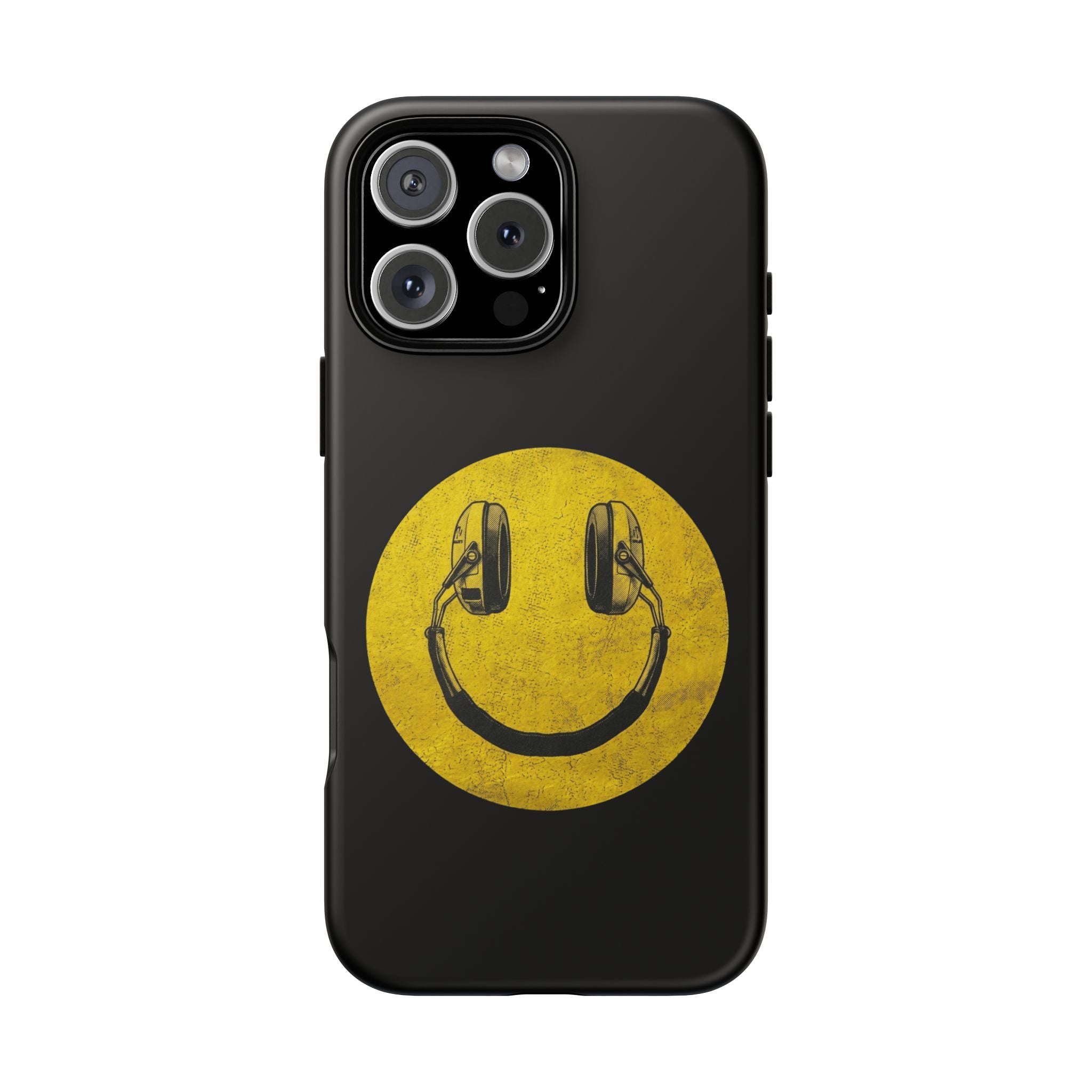 Range Smiley Face Black Protective Phone Case