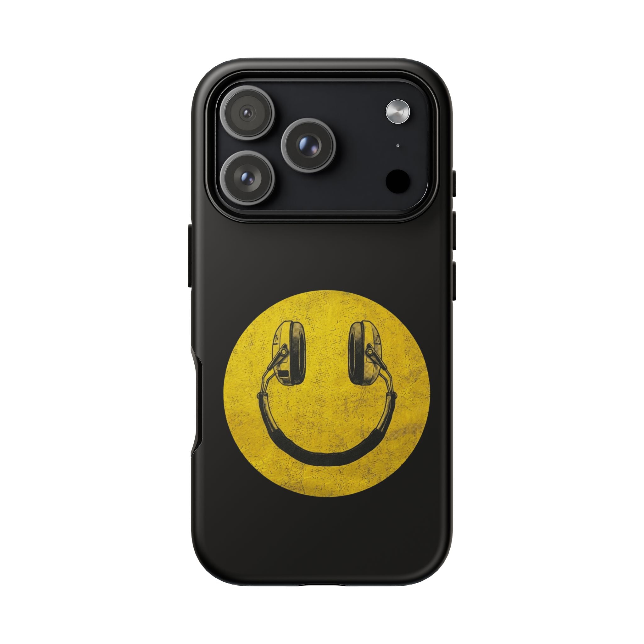 Range Smiley Face Black Protective Phone Case