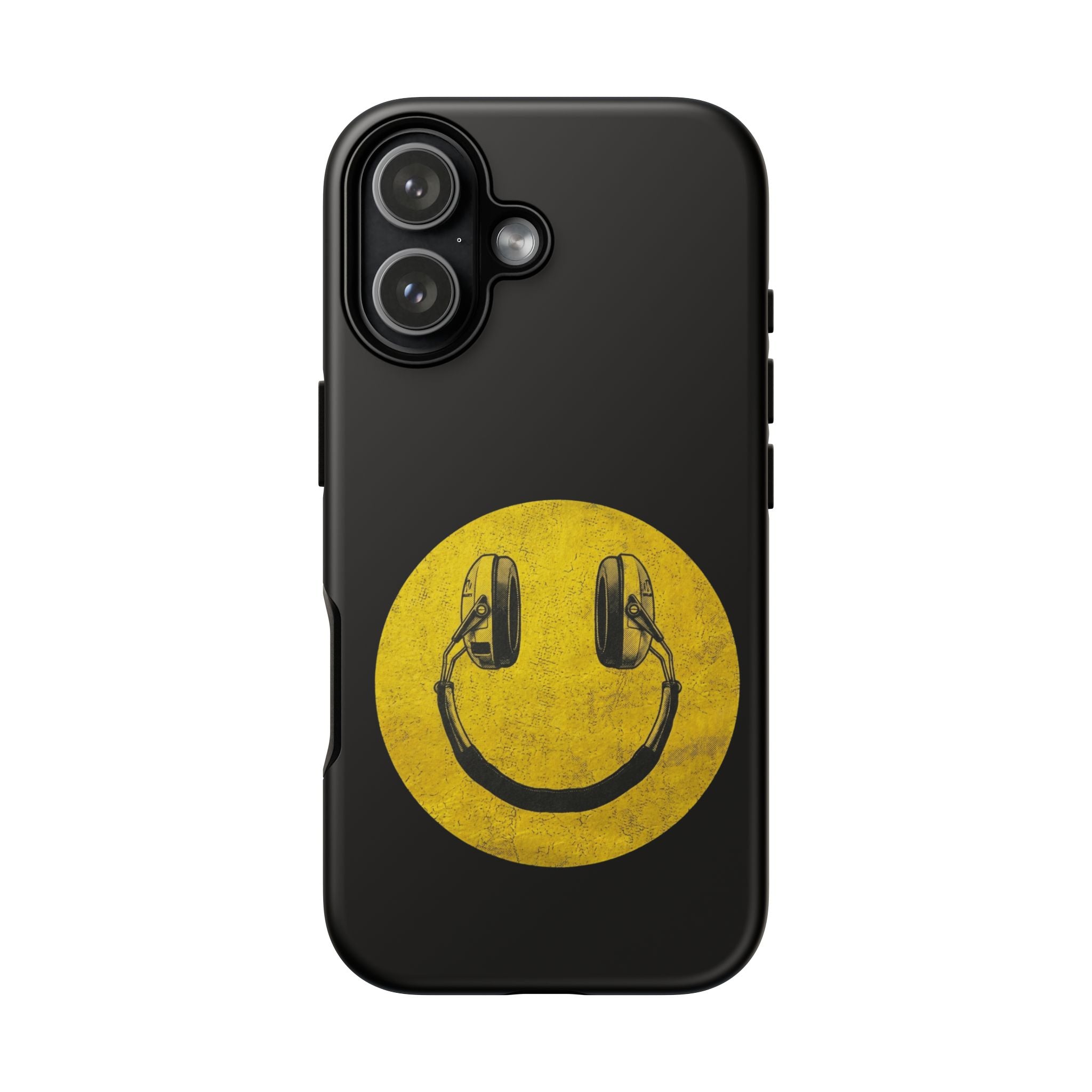 Range Smiley Face Black Protective Phone Case
