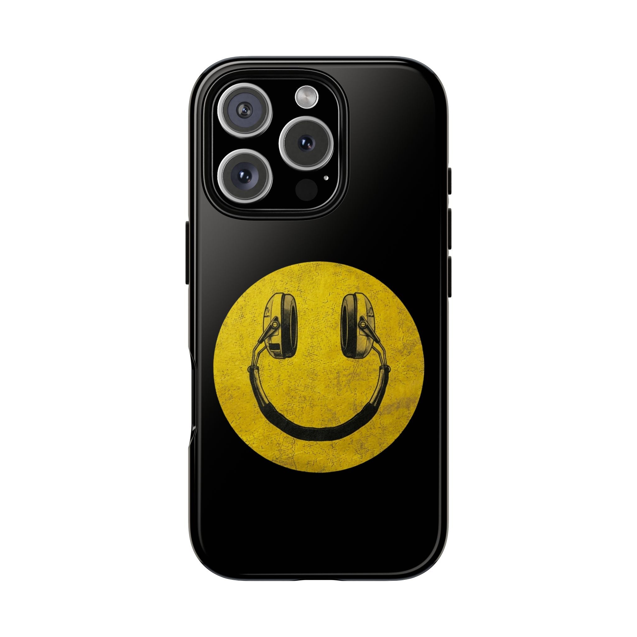 Range Smiley Face Black Protective Phone Case