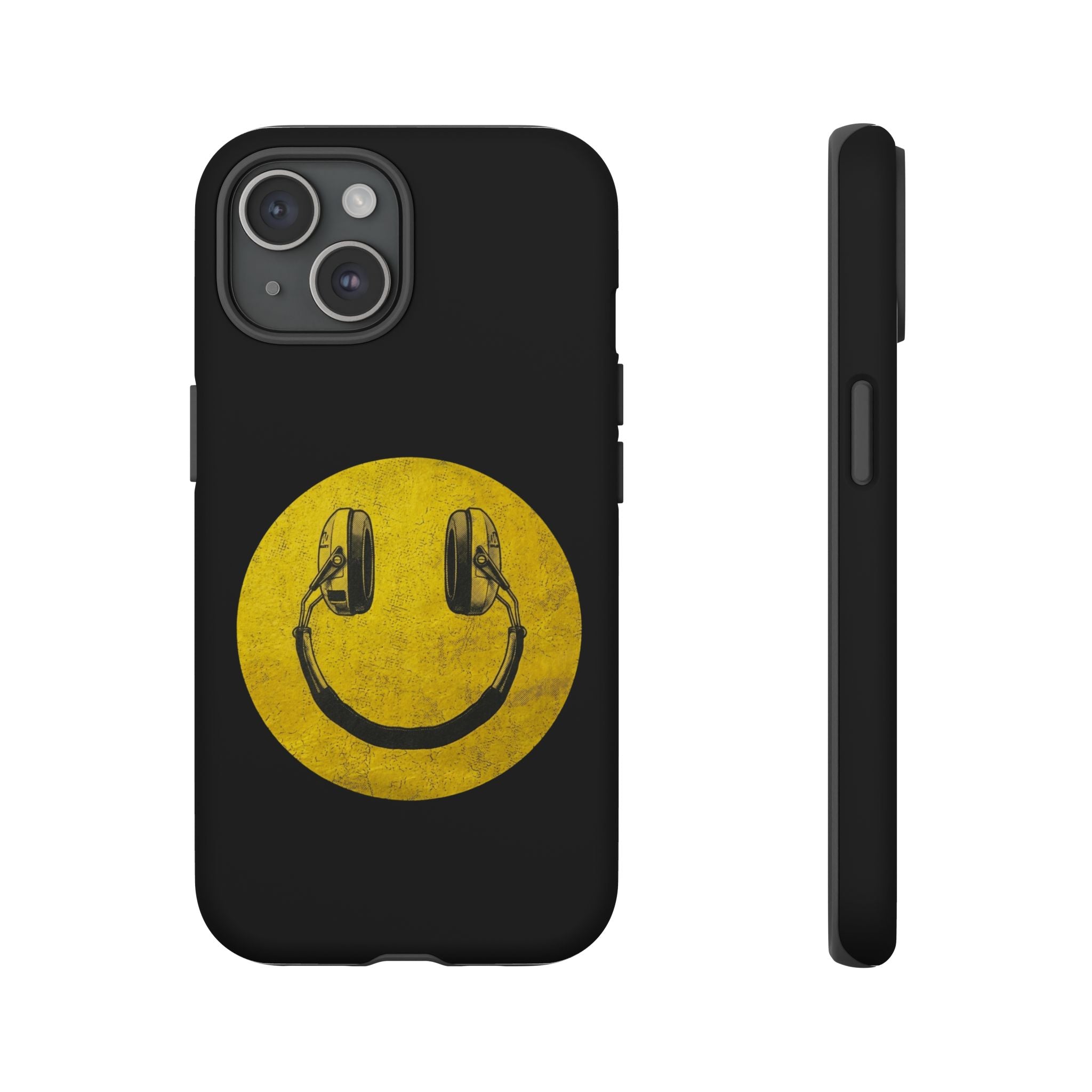 Range Smiley Face Black Protective Phone Case