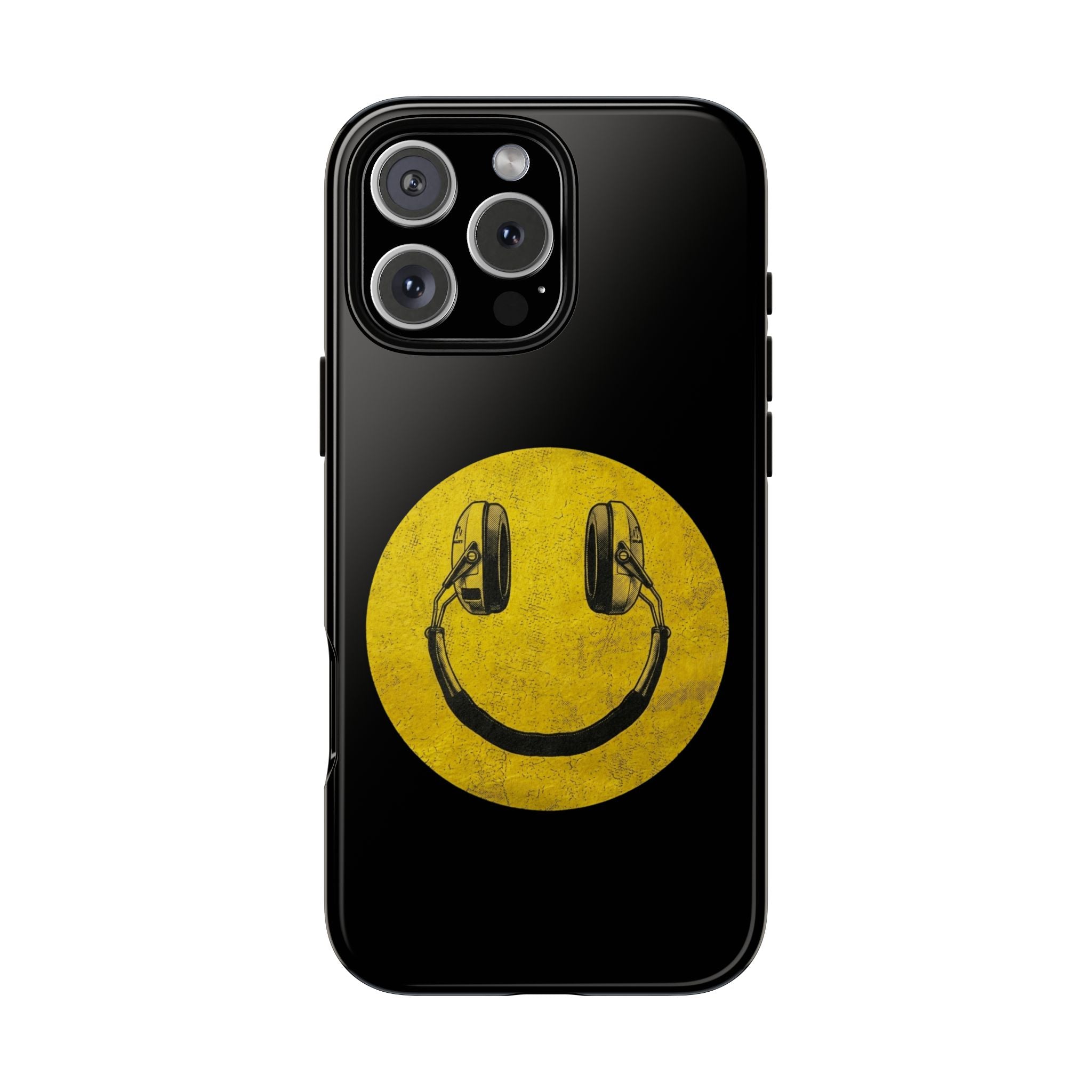 Range Smiley Face Black Protective Phone Case