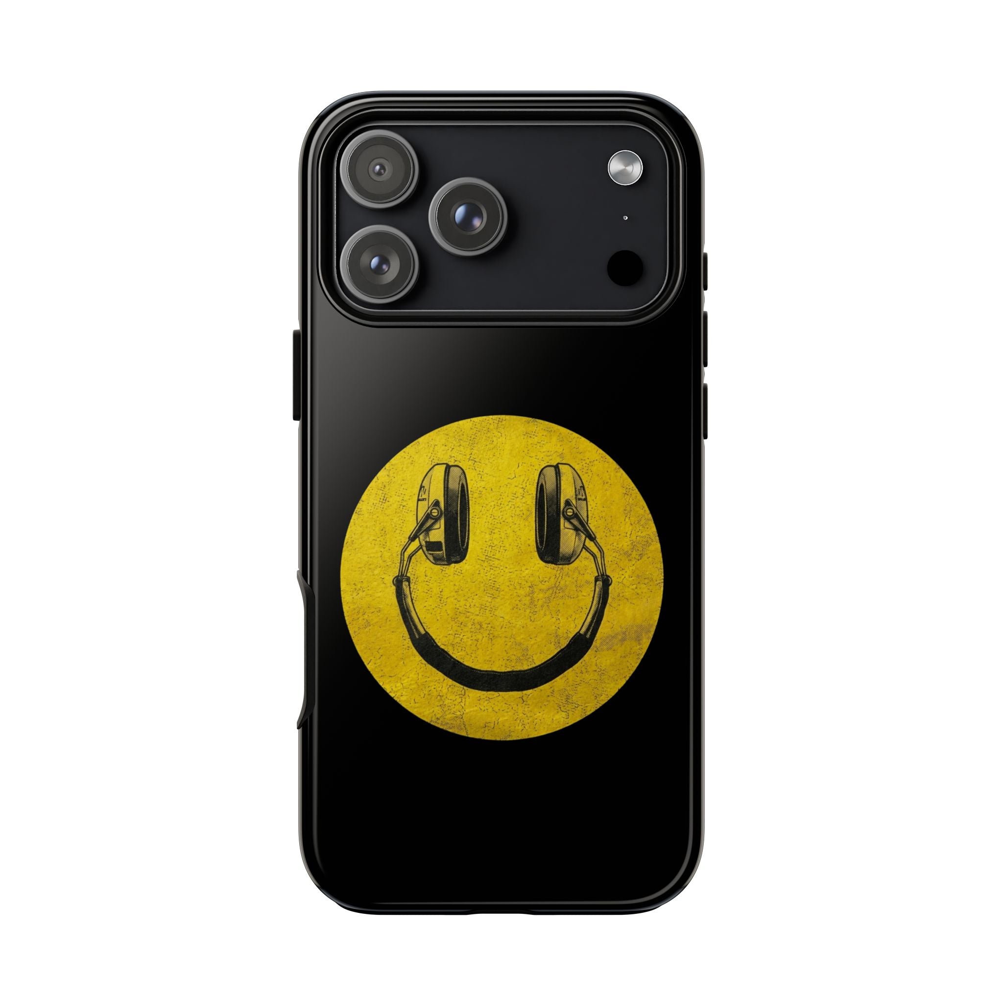 Range Smiley Face Black Protective Phone Case