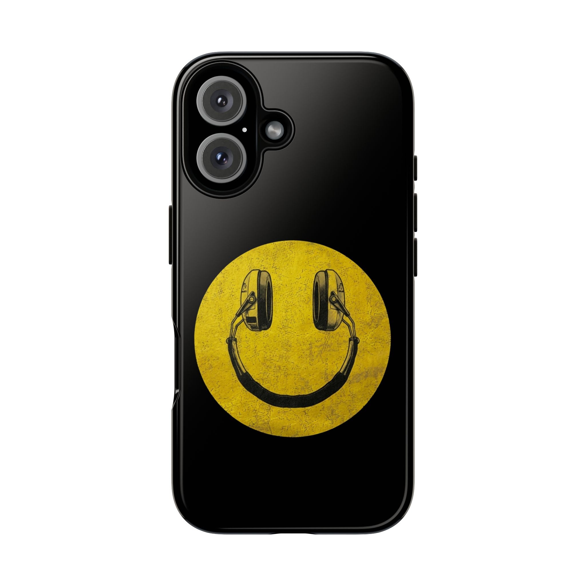 Range Smiley Face Black Protective Phone Case