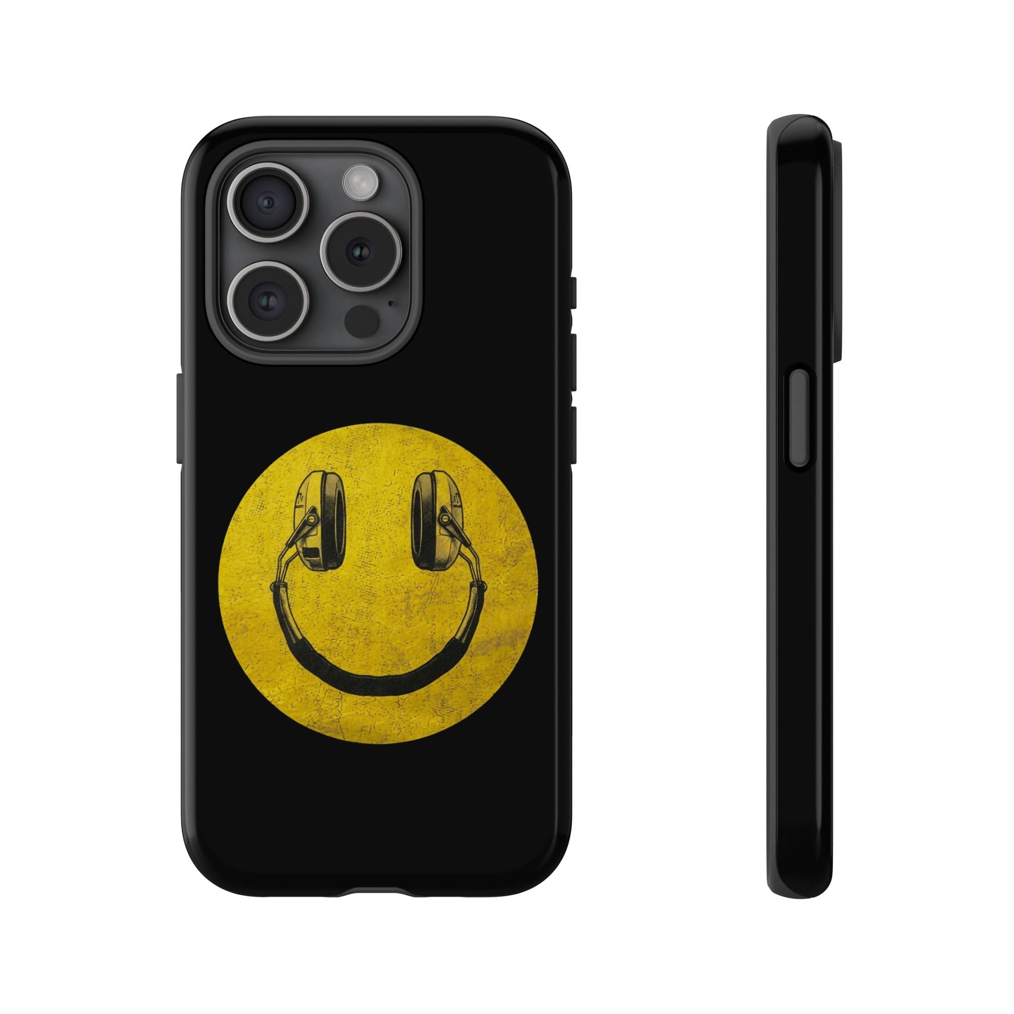 Range Smiley Face Black Protective Phone Case