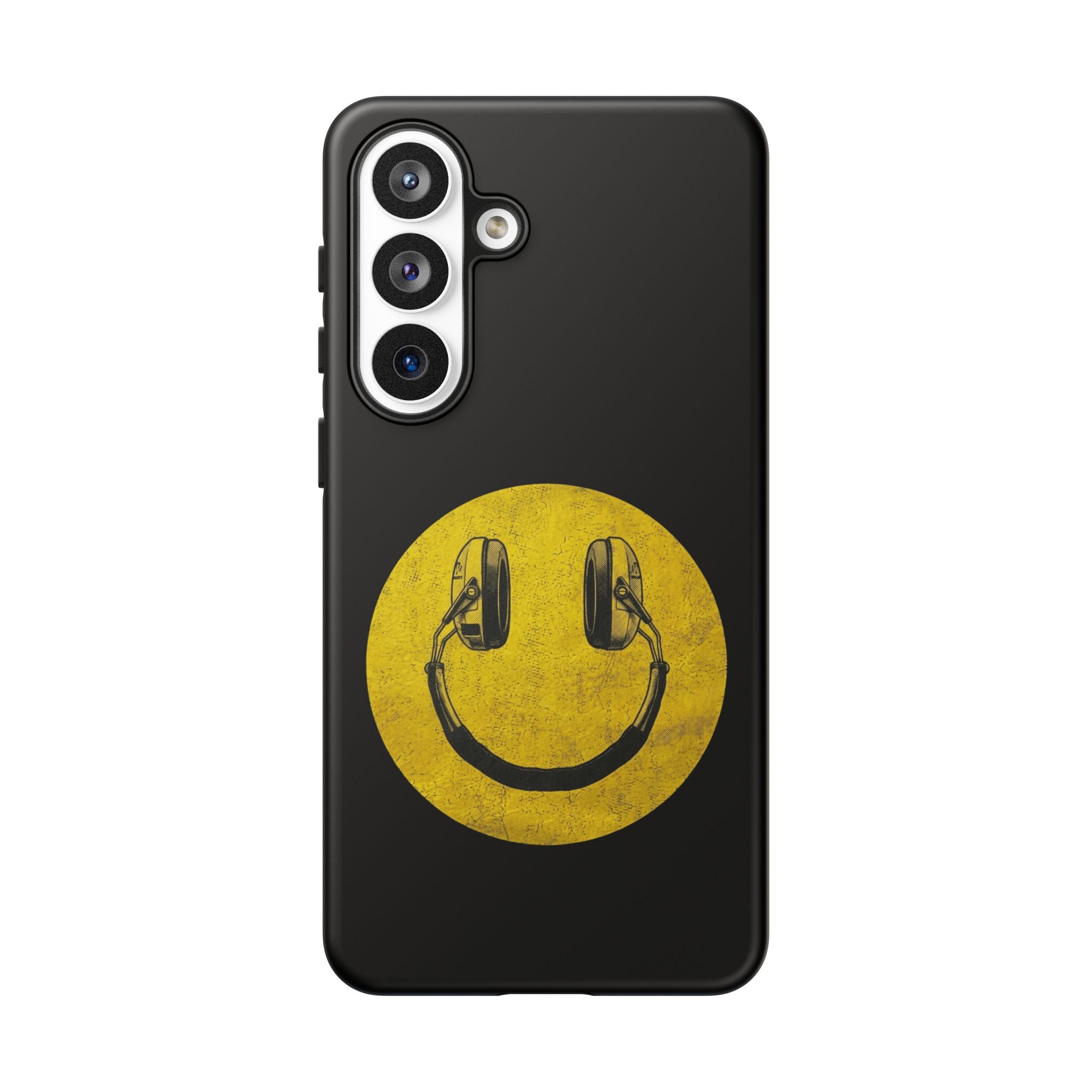 Range Smiley Face Black Protective Phone Case