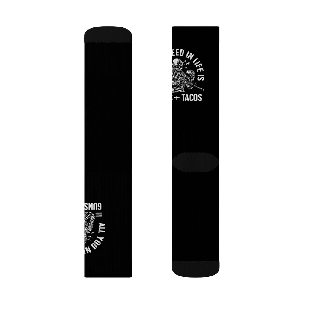 Guns + Tacos - Graphic Socks