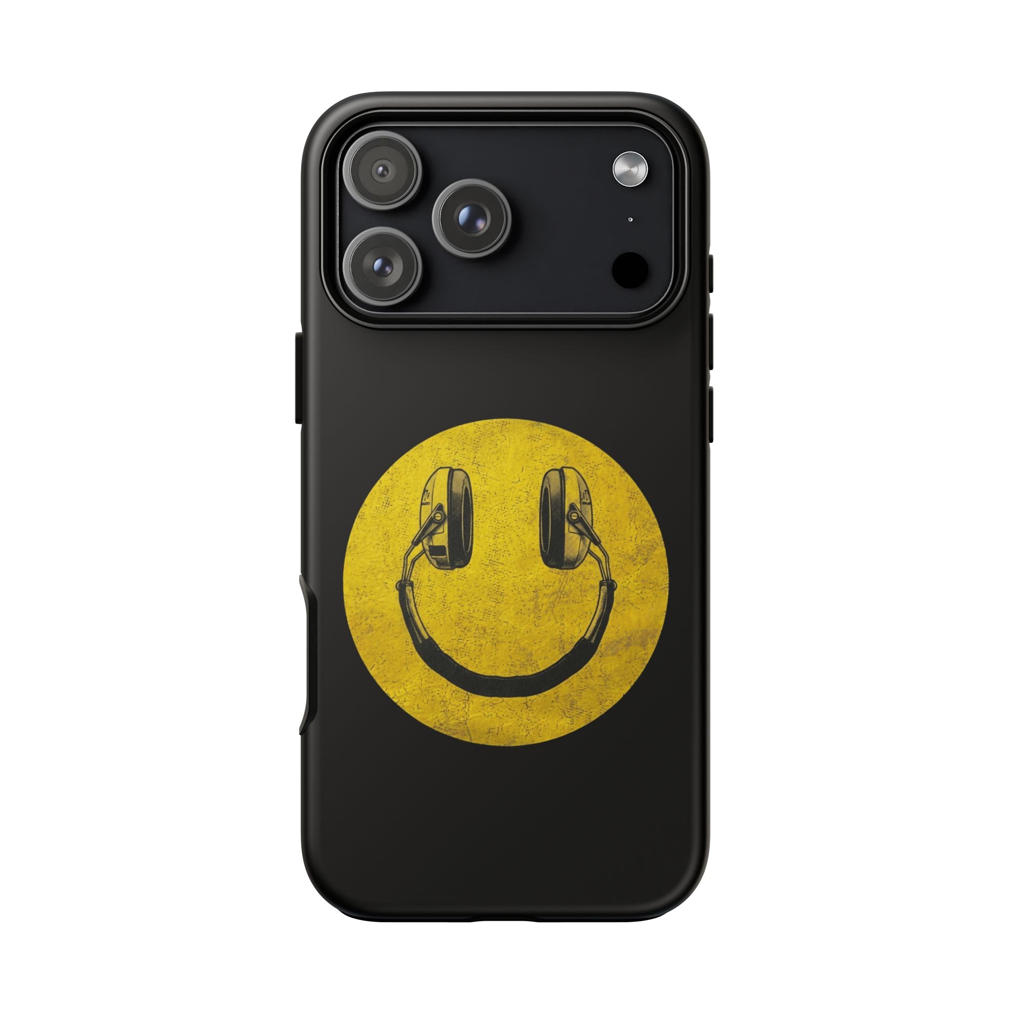 Range Smiley Face Black Protective Phone Case